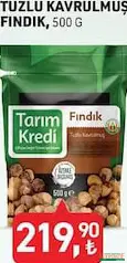 TARIM KREDİ KAVRULMUŞ FINDIK 500 G fiyat ve kampanya bilgisi